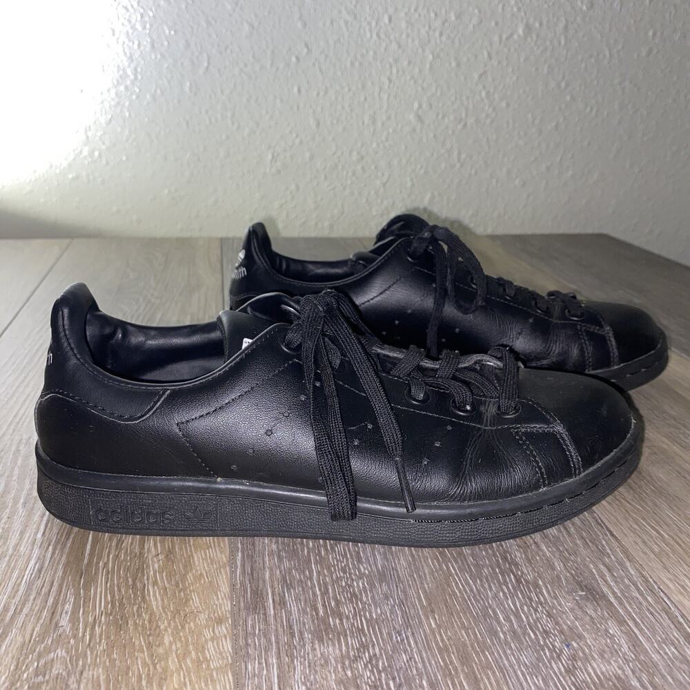 Adidas Stan Smith Black Leather M20604 Youth Big Kids US Size 5 Sneaker Shoes